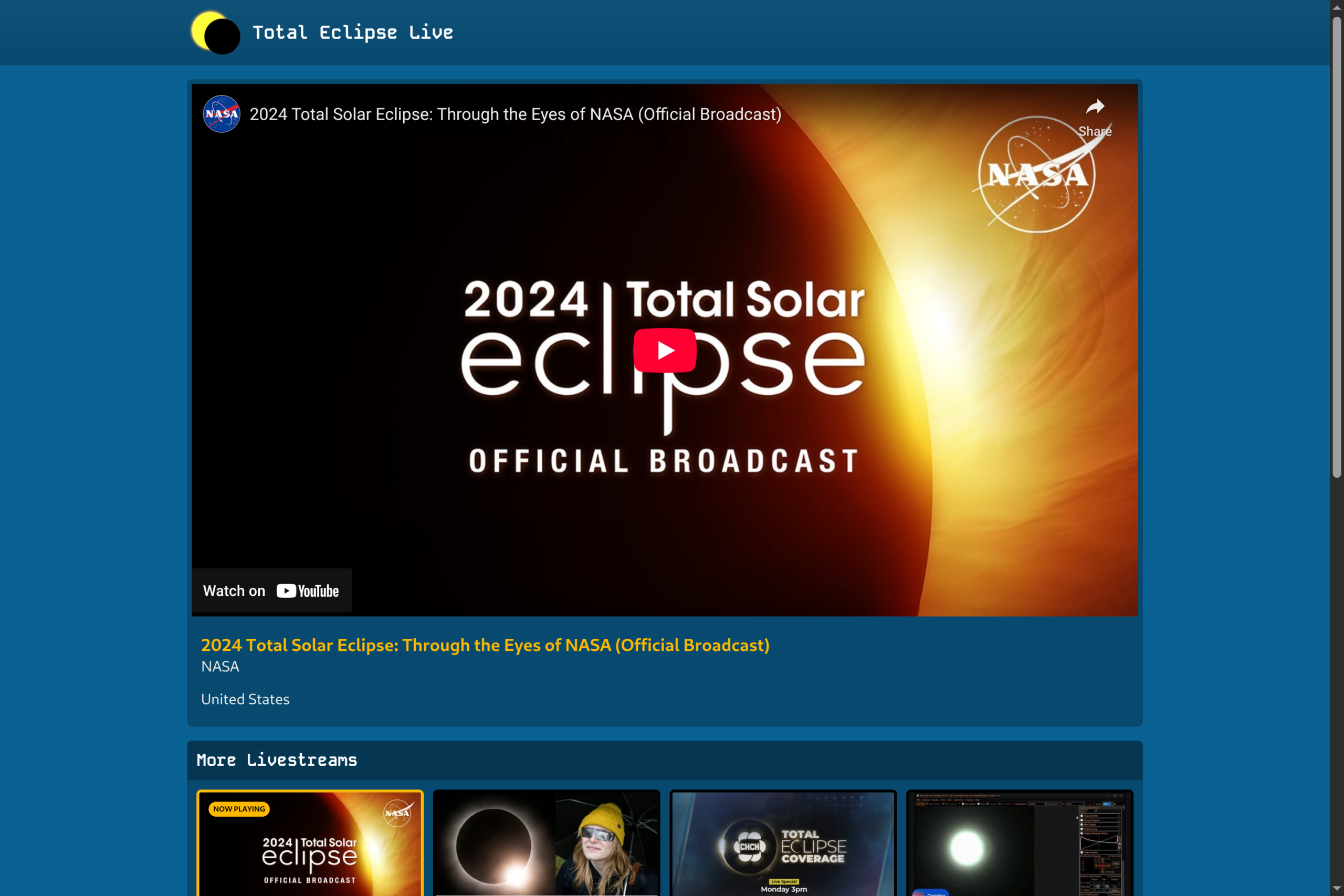 Total Eclipse Live